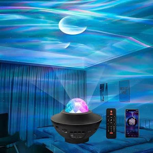 LED Galaxy Starry Sky Projector Night Light with Bluetooth Speaker