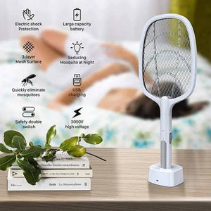 Intelligent Dual-Mode USB Rechargeable Mosquito & Fly Killer Racket