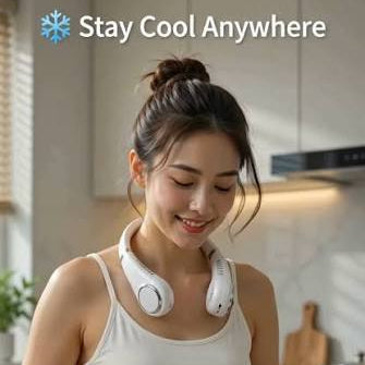 Portable Bladeless Neck Fan - Rechargeable USB Cooling Fan for Outdoor Sports, Home, Office, and Travel Hands-free Cooling