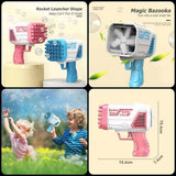 Bubble Gun Bazooka for Kids Colorful 36-Hole Bulbulay Maker