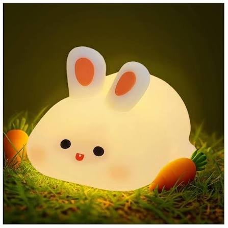 Silicone Bunny Night Light & Rechargeable Cute Rabbit Lamp