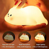 Silicone Bunny Night Light & Rechargeable Cute Rabbit Lamp