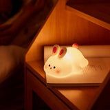 Silicone Bunny Night Light & Rechargeable Cute Rabbit Lamp