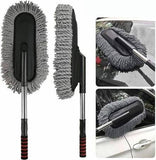 Car Duster Exterior Scratch Free Microfiber Car Cleaning Brush, Extendable Handle Pollen and Dust Brush for Truck, SUV, Vehicles and Home Cleaning