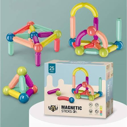 Magnetic STEM Construction Set – 25 Pieces Educational Building Toys