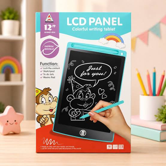LCD Panel Colorful Writing Tablet For Kids