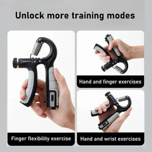 Adjustable Hand Grip Strengthener , 5-60KG Resistance, Compact Portable Grip Trainer for Muscle Fitness