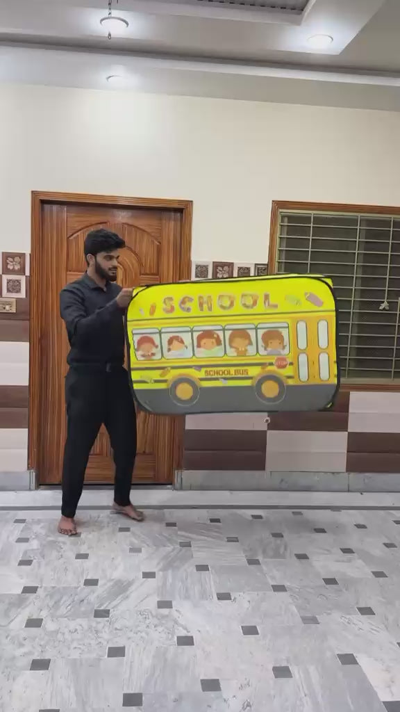 Luxury Bus Style Kids Play Tent | Foldable Playhouse for Boys & Girls