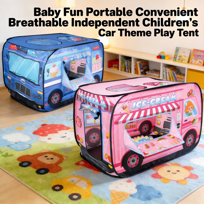Luxury Bus Style Kids Play Tent | Foldable Playhouse for Boys & Girls
