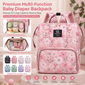 Luxury Multi-Function Baby Diaper Backpack – Large Capacity Waterproof Mummy Bag for Travel & Baby Care