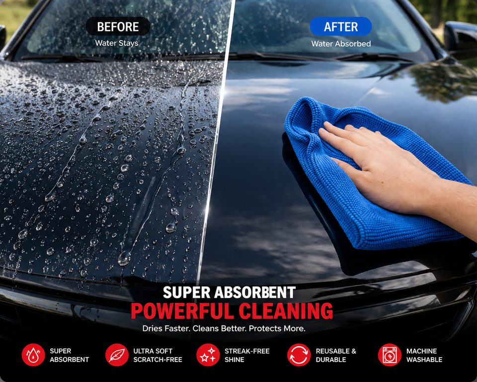 Premium Microfiber Car & Home Cleaning Cloth | Ultra Soft & Scratch-Free
