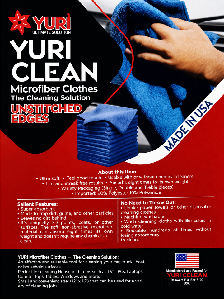Premium Microfiber Car & Home Cleaning Cloth | Ultra Soft & Scratch-Free