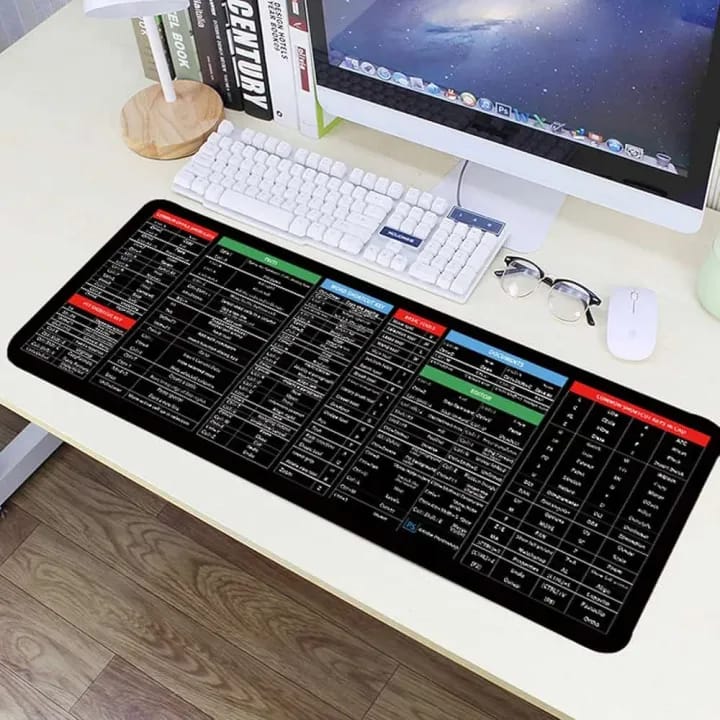 Anti-Slip Keyboard & Mouse Pad (With Shortcut Key Pattern)